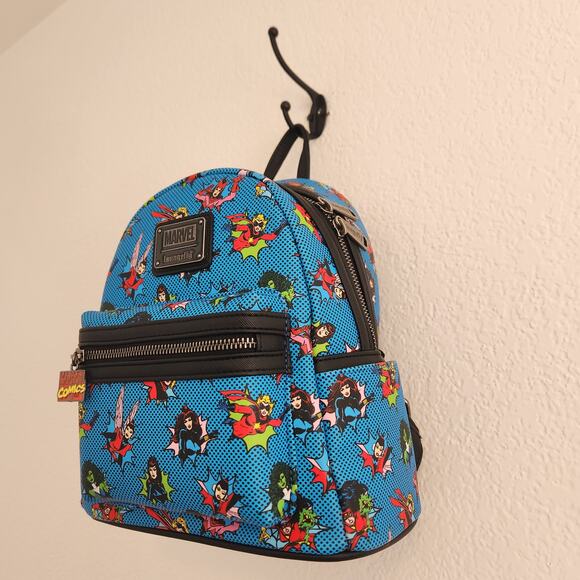 Loungefly Exclusive‎ Women of Marvel Mini Backpack Shoulder Bag Hardtag NWT - Picture 5 of 7